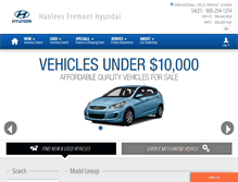 Tablet Screenshot of hanleesfremonthyundai.com